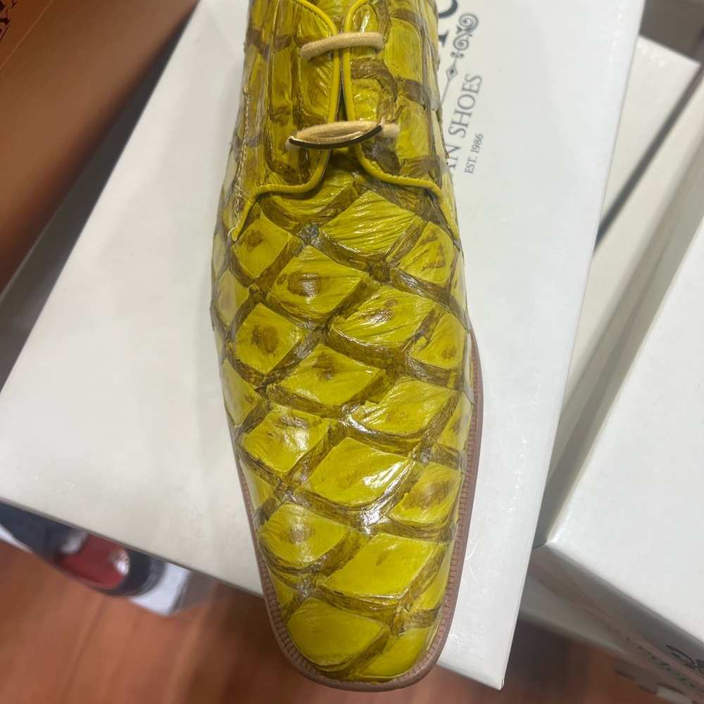 Men's Exotic Genuine Pirarucu shoes. Yes FISH SKIN Oxfords 2025 edition